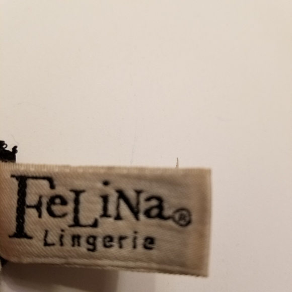 #914BB Authentic 32C Felina Lingerie Black Lace Padded Bra Matching S Thong - Picture 11 of 12